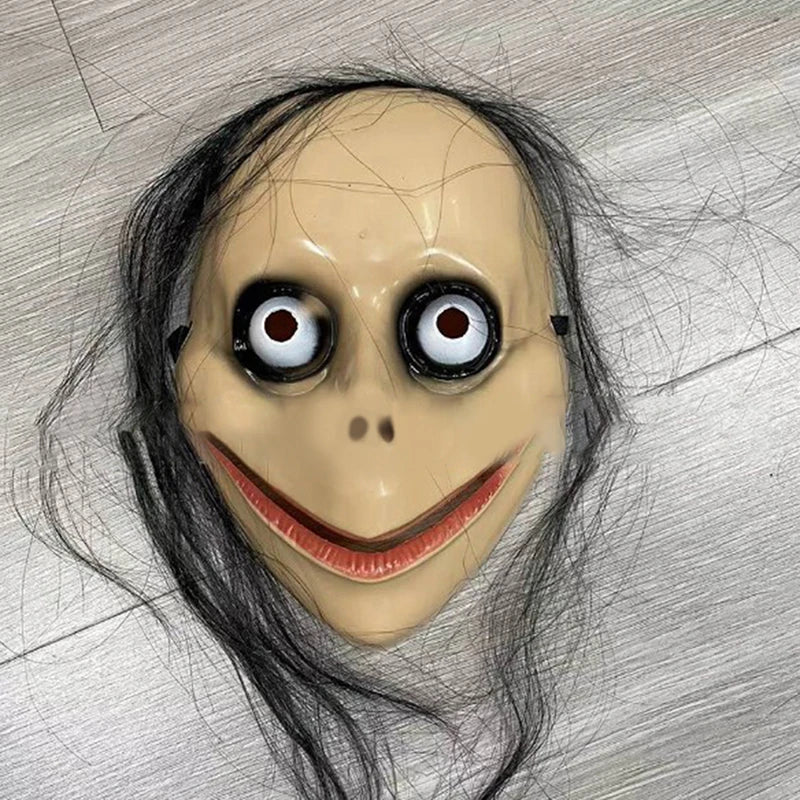 MoMo Ghost Halloween Mask – Long Hair Female Horror Mask
