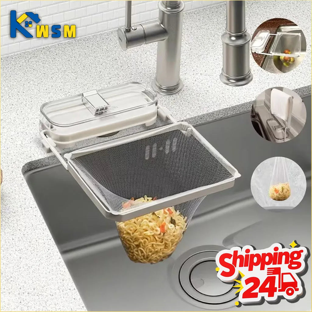 Suction Cup Sink Filter Basket | Foldable Drain Rack for Kitchen