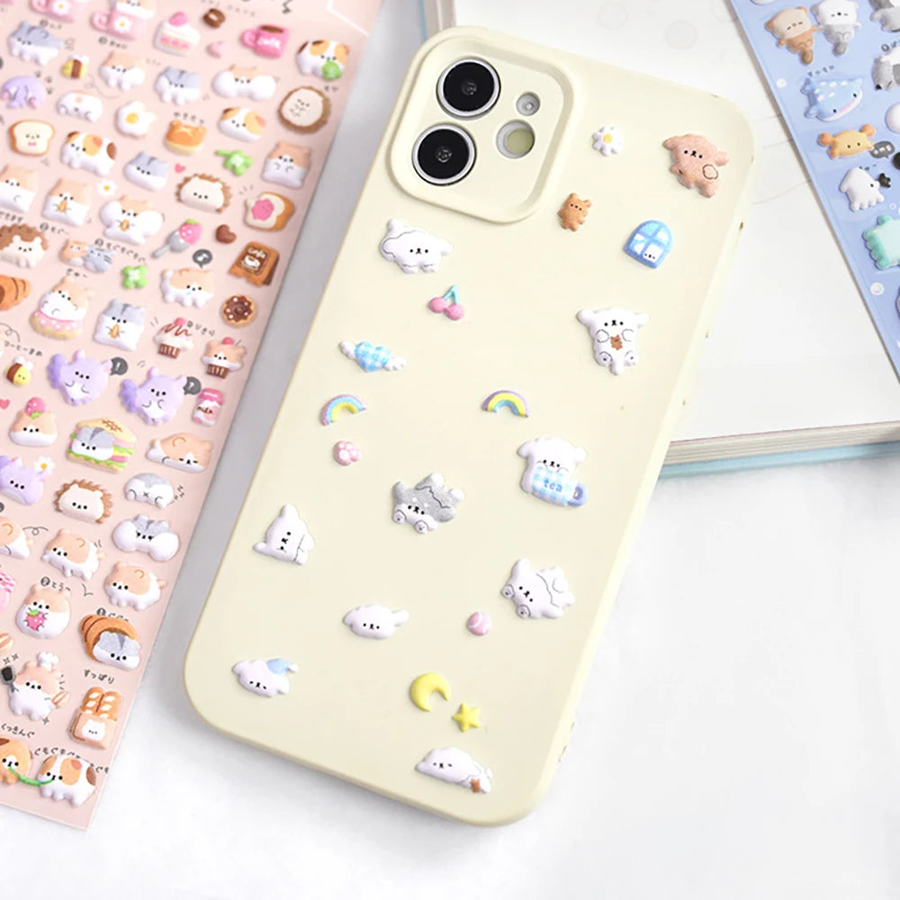 Kawaii Mini Animals Cartoon 3D Puffy Stickers Cute Scrapbooking DIY