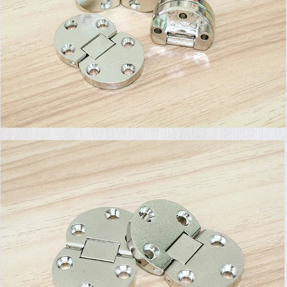 Zinc Alloy 180° Concealed Folding Table Hinge Set of 2 + Screws