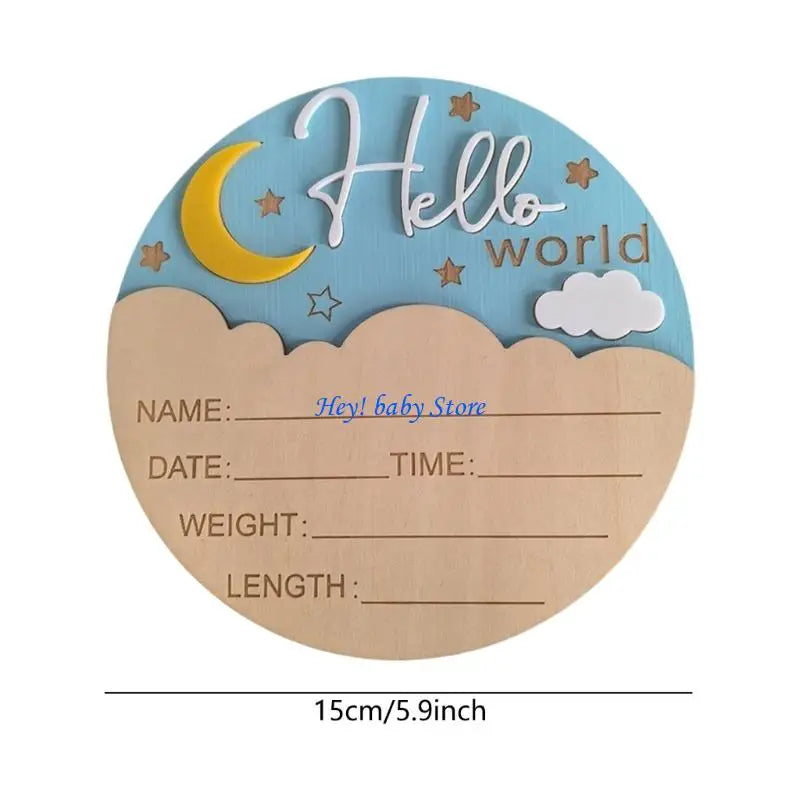Baby Welcome Sign Nursery Decoration – Moon Charm Keepsake