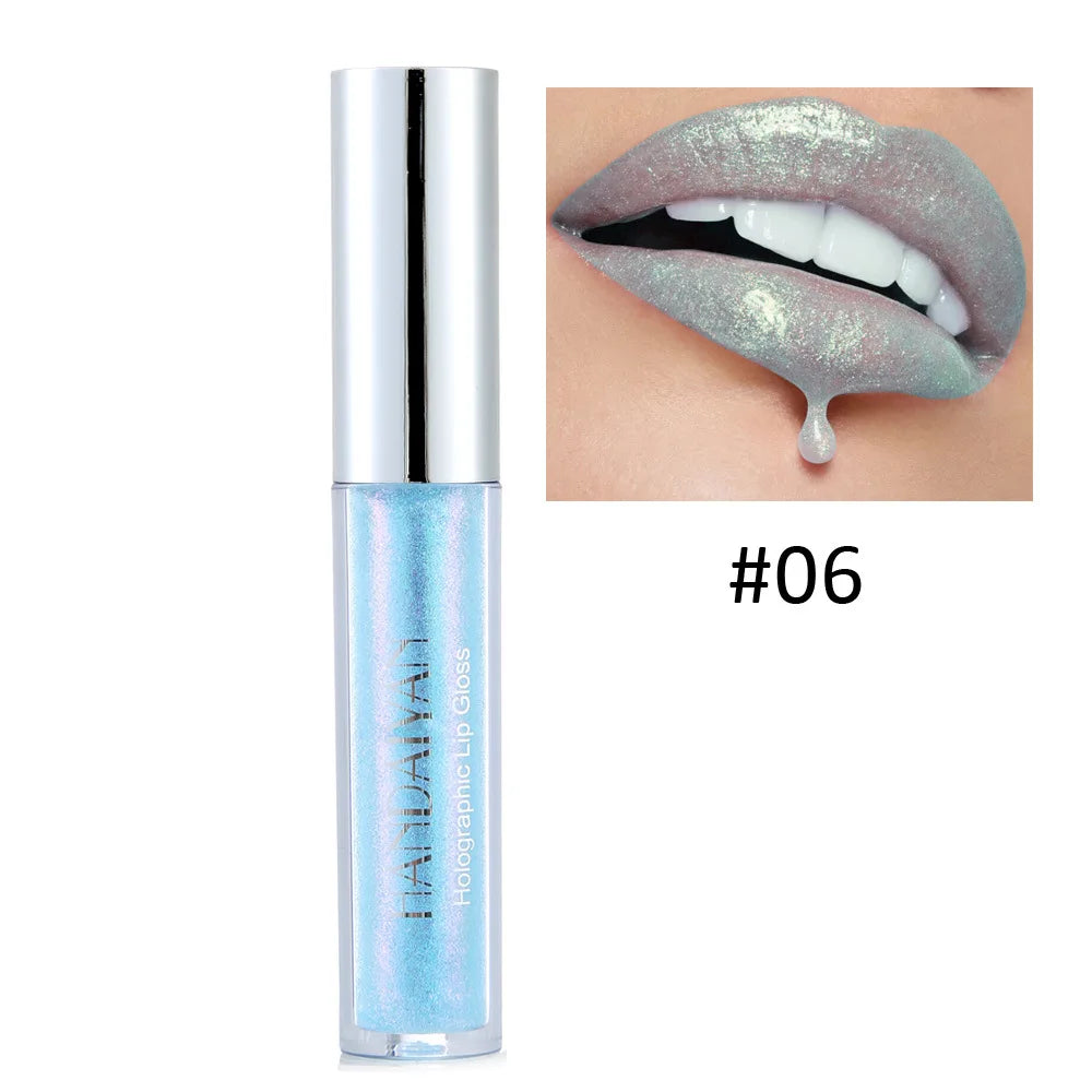 Holographic Glitter Lip Gloss | 6 Metallic Shades Liquid Lipstick