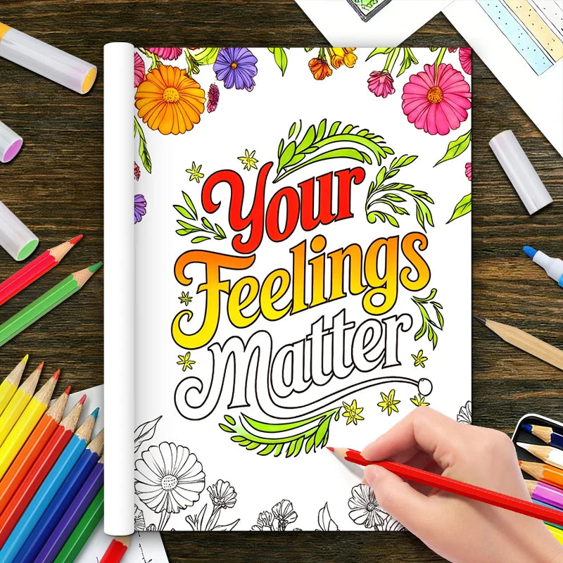 32 Pages Mental Health Coloring Book Adults Happiness Small Moments