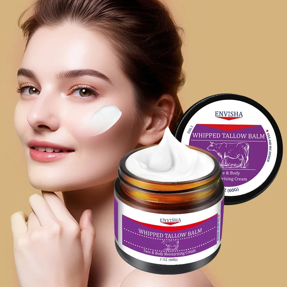 Whipped Tallow Balm Face Cream – Collagen & Hyaluronic Acid Peaceful Pleasures Health and Wellness