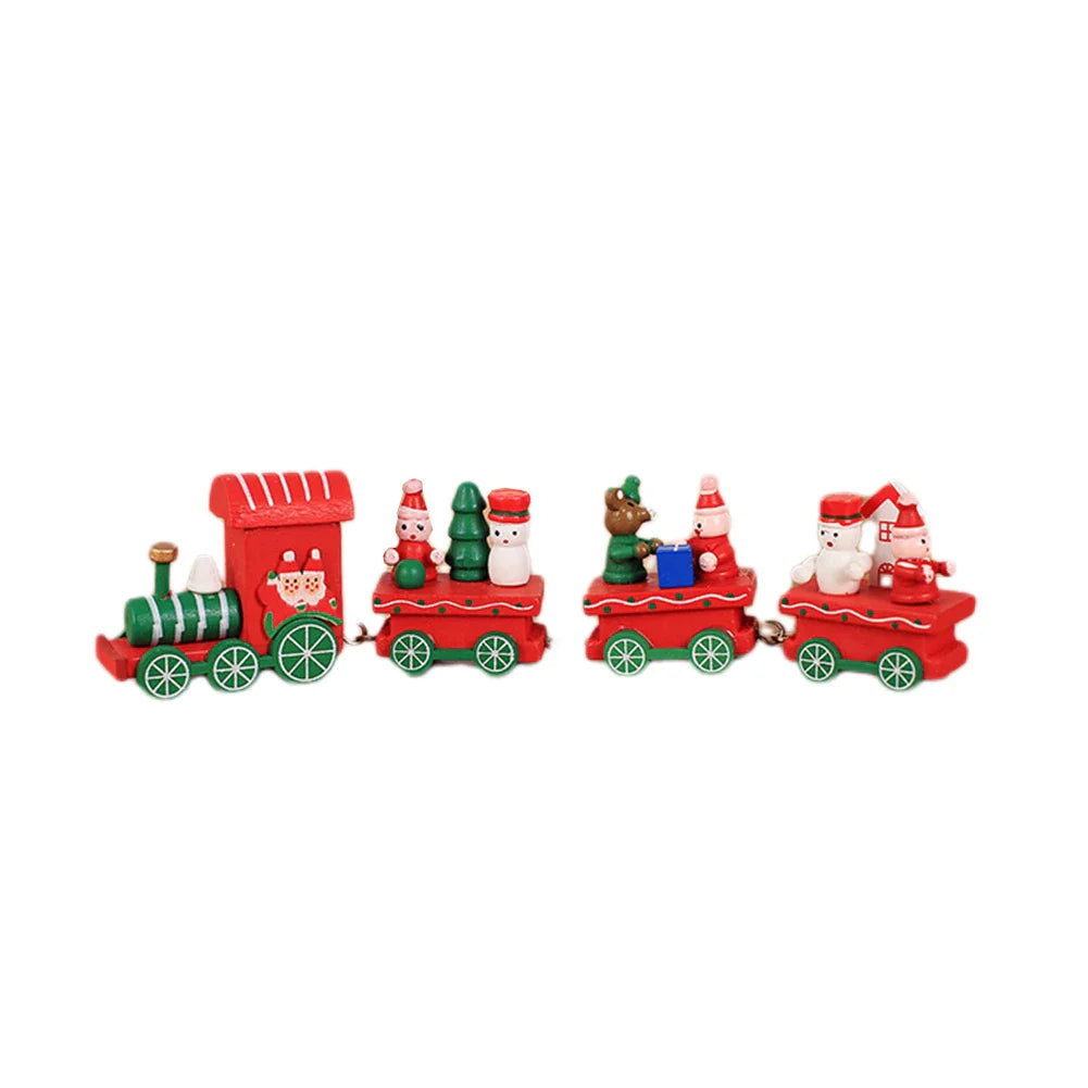 Mini Wooden Christmas Train Decoration – Festive Holiday Decor
