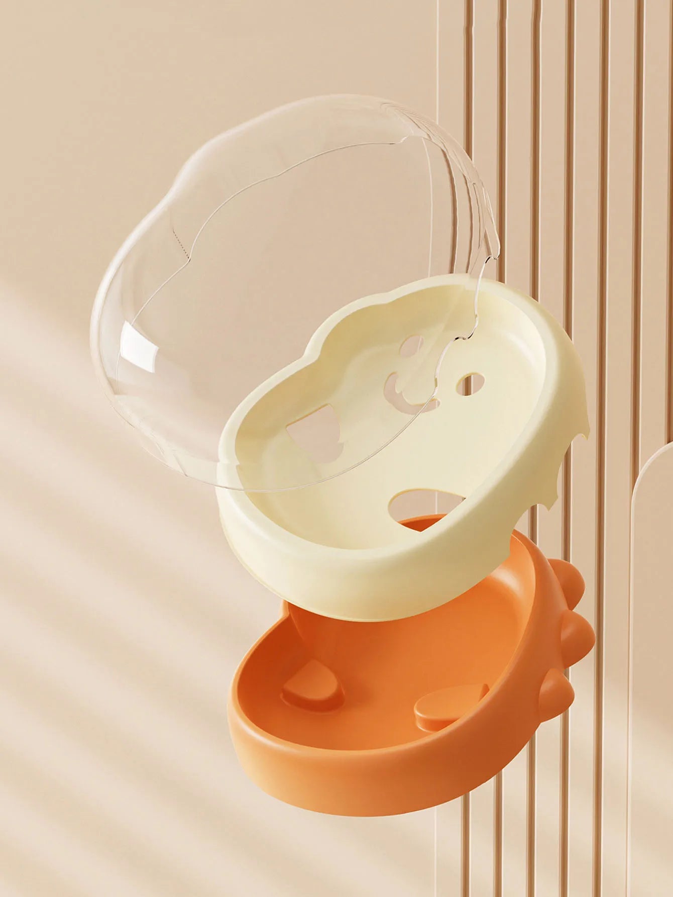 1PCS Plastic Cute Cartoon Double-Layer Soap Box with Lid - Drainage Soap Holder for Home, Bathroom Countertop Soap Container Peaceful Pleasures Health and Wellness