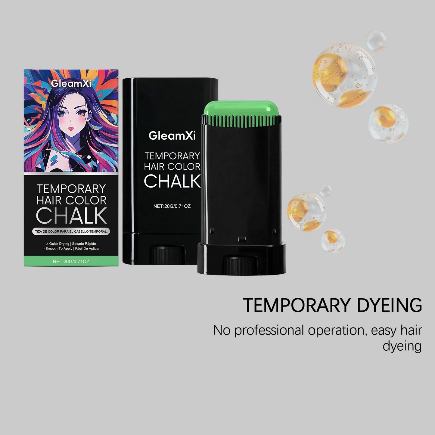 Temporary Hair Color Chalk Wax Stick – 5 Shades, Easy Wash