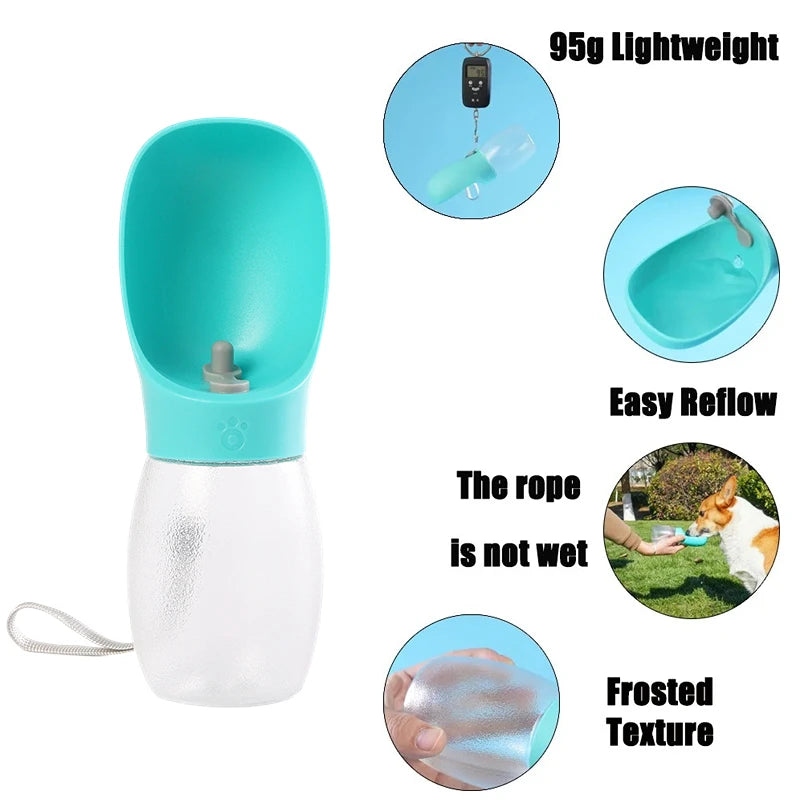 300ML Dog Water Bottle Portable Pet Water Dispenser For Small Big Dogs Cat Walking Outdoor Travel Leakproof Drinking Bowl Feeder Peaceful Pleasures Health and Wellness