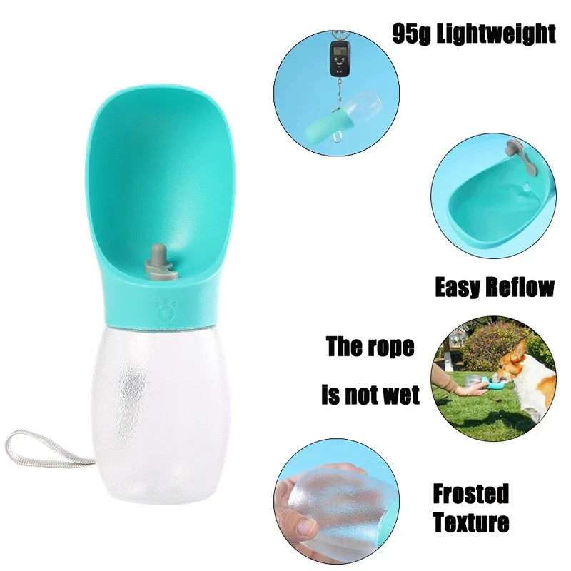 YTYIN 300ml Portable Dog Water Bottle – Leakproof Travel Bowl