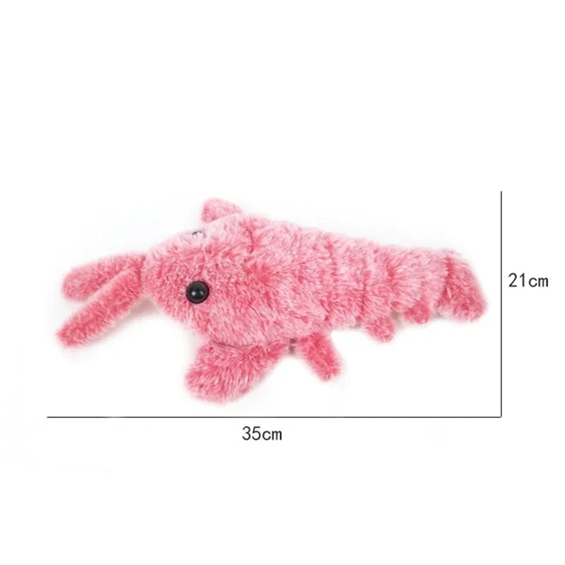 Electric Jumping Shrimp Cat Toy | USB Rechargeable Plush Pet Toy