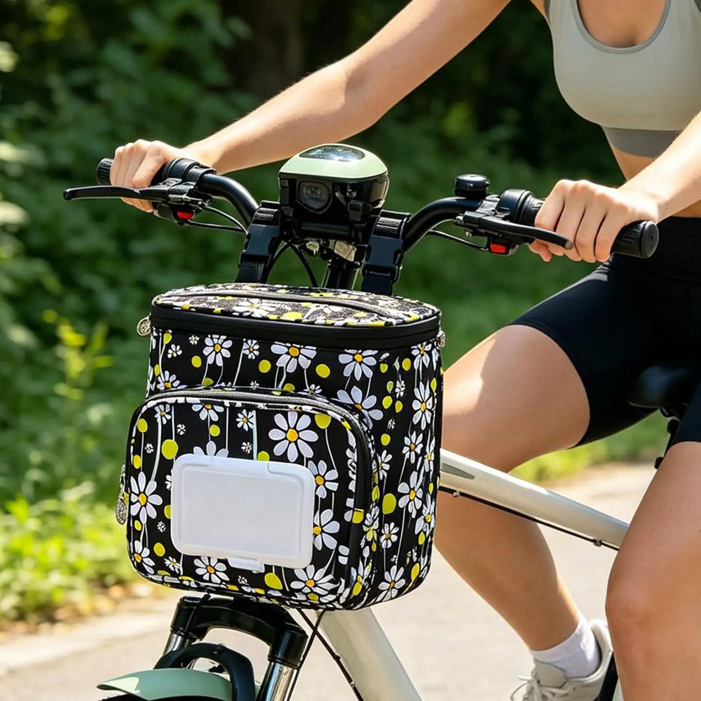 Waterproof Oxford Cloth Kids Bicycle Basket With Zipper For Scooters Tricycles Balance Bikes, Holds Beverages Keys Toys Peaceful Pleasures Health and Wellness