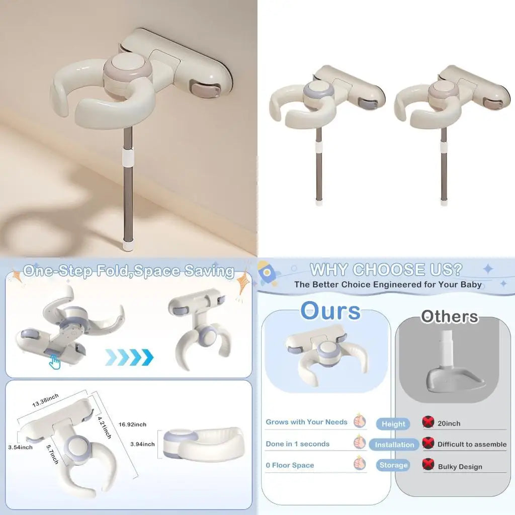 Baby Bath Wall Mount Seat | Suction Cup Support 6–36 Months