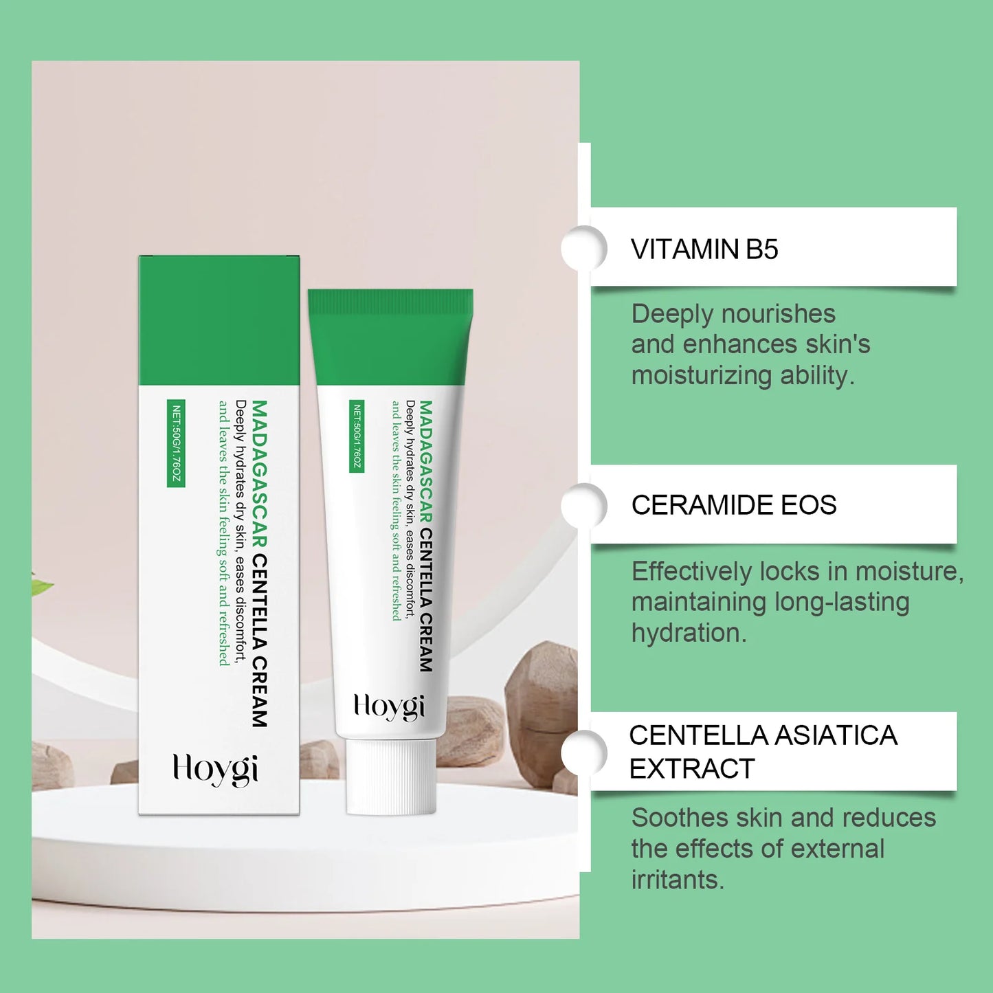 Centella Asiatica Skincare Set – Cleanser, Cream & Serum