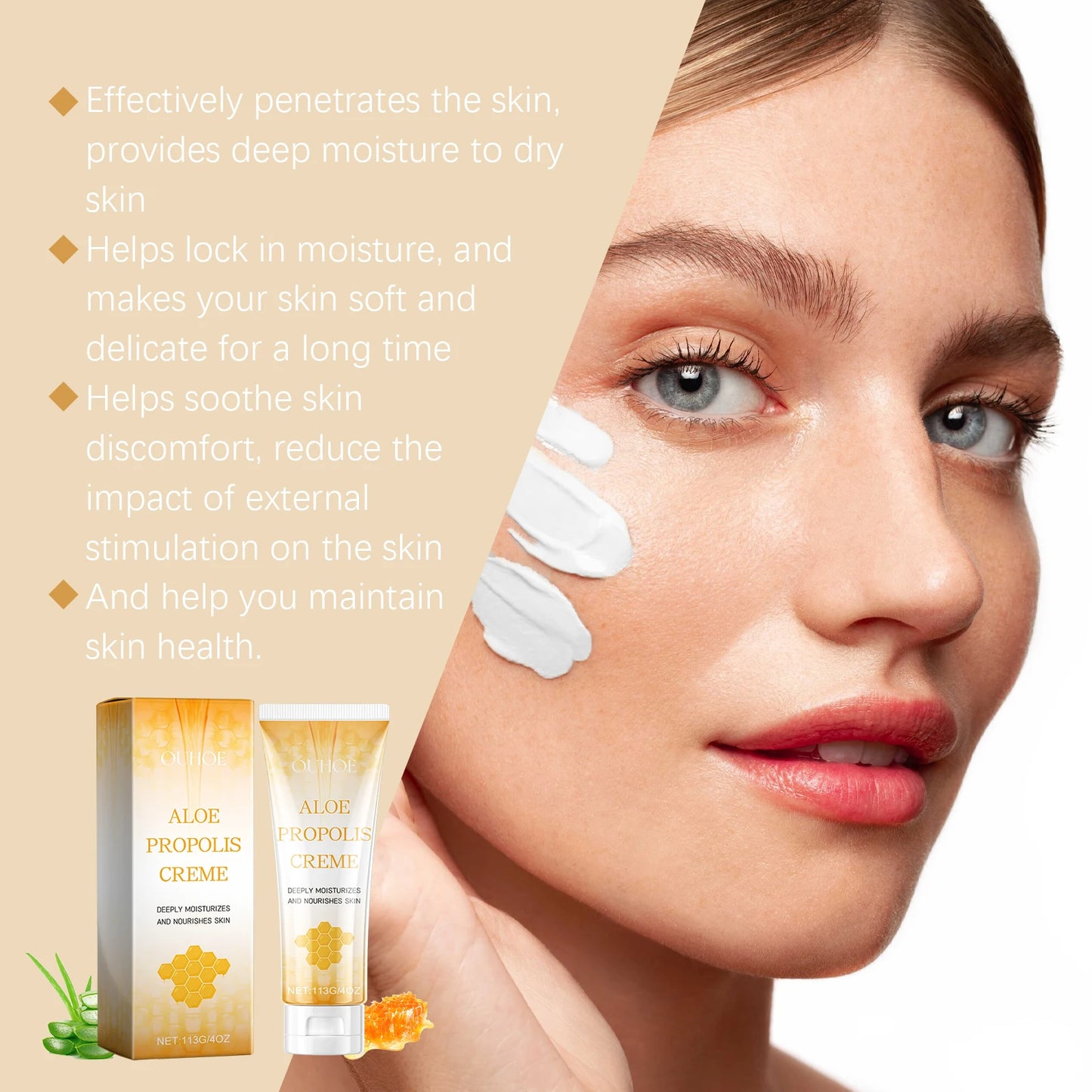 Aloe Propolis Moisturizing Cream – Hydrating & Brightening 113g
