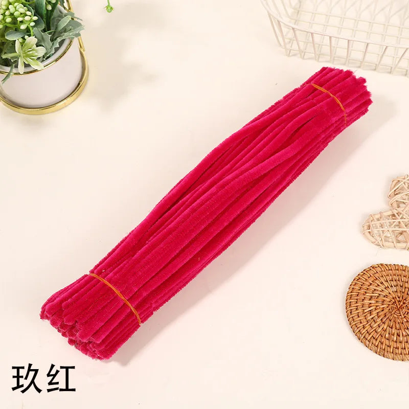 Macaron Fluffy Pipe Cleaners – Thick Plush DIY Craft Twist Sticks
