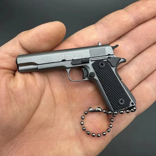 1:3 Scale 1911-Style Detachable Tactical Metal Toy Pistol Model Alloy Keychain Collectible Hanging Decoration Gift Peaceful Pleasures Health and Wellness