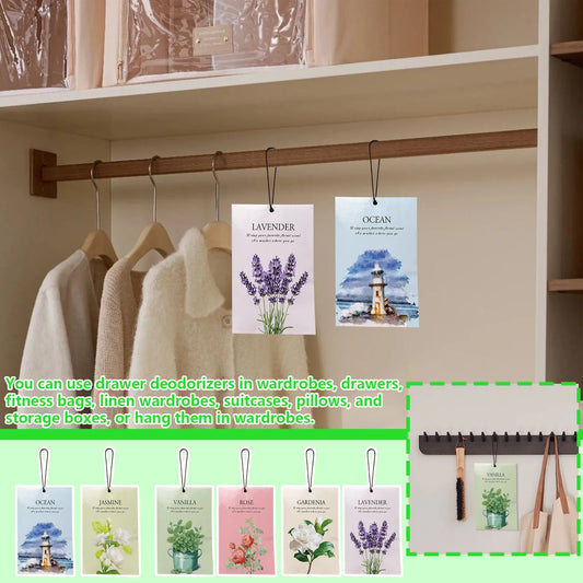4pcs Perfume Scented Sachet Closet Fragrances Sachet Wardrobe Car Air Freshener Home Fragrance Sachet Hanging Jasmine Peaceful Pleasures Health and Wellness