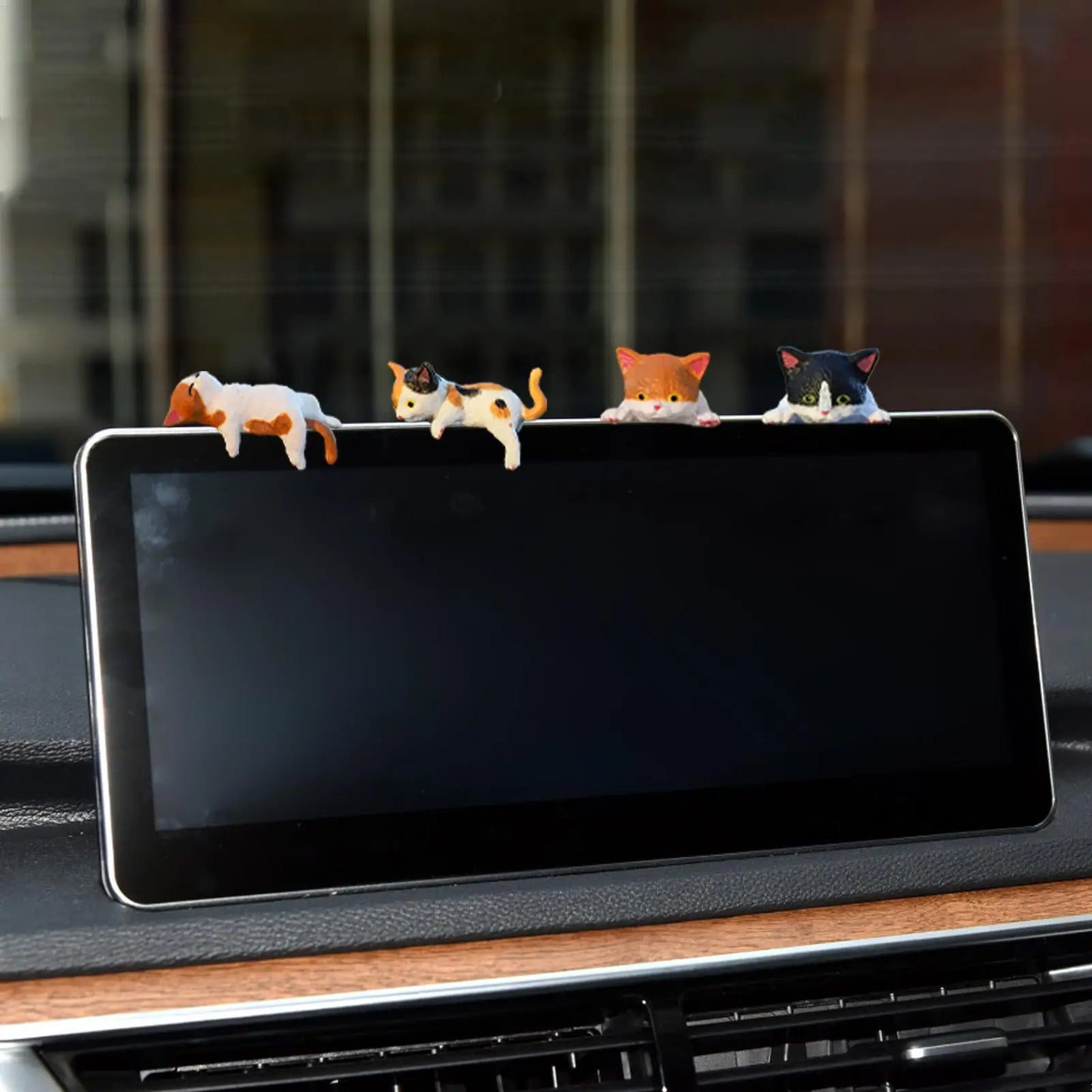 12PCS Mini Cat Figurines Realistic Cute Dashboard Decor & Home Ornament for Car Truck RV, Computer Desk Decorations Peaceful Pleasures Health and Wellness