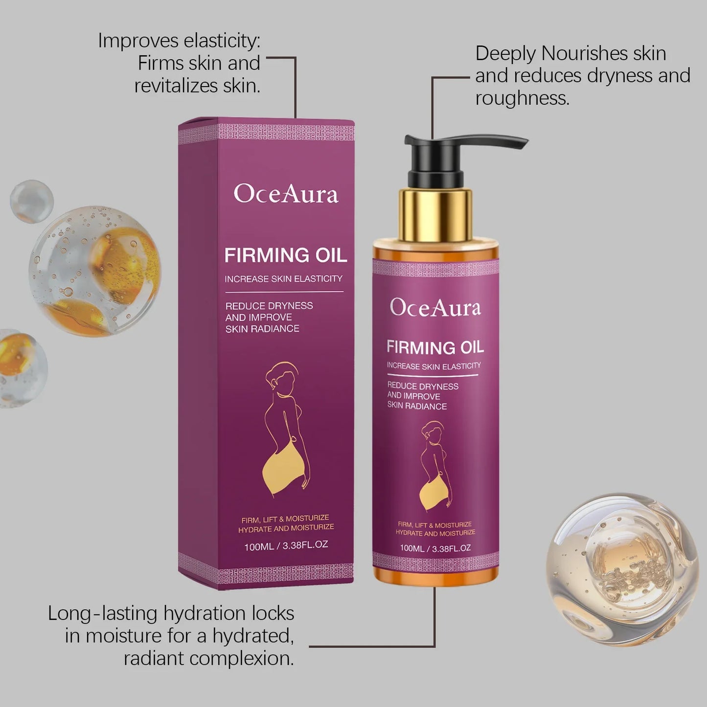 Skin Firming Body Massage Oil – Anti-Aging Lifting Oil 100ml