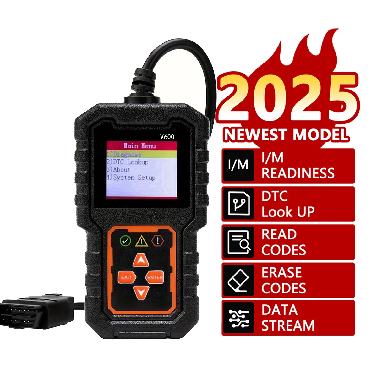 Obd2 Scanner Code Reader - Diagnostic Tool for 1996 and Later Us/Europe/Asian Cars Peaceful Pleasures Health and Wellness black