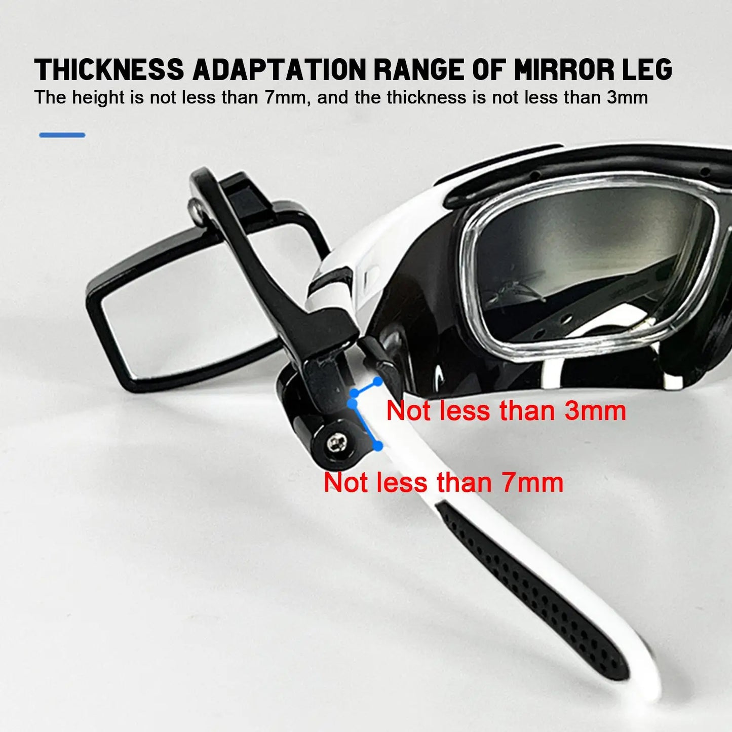Cycling Goggles Rear View Mirror for Enhanced Safety Peaceful Pleasures Health and Wellness
