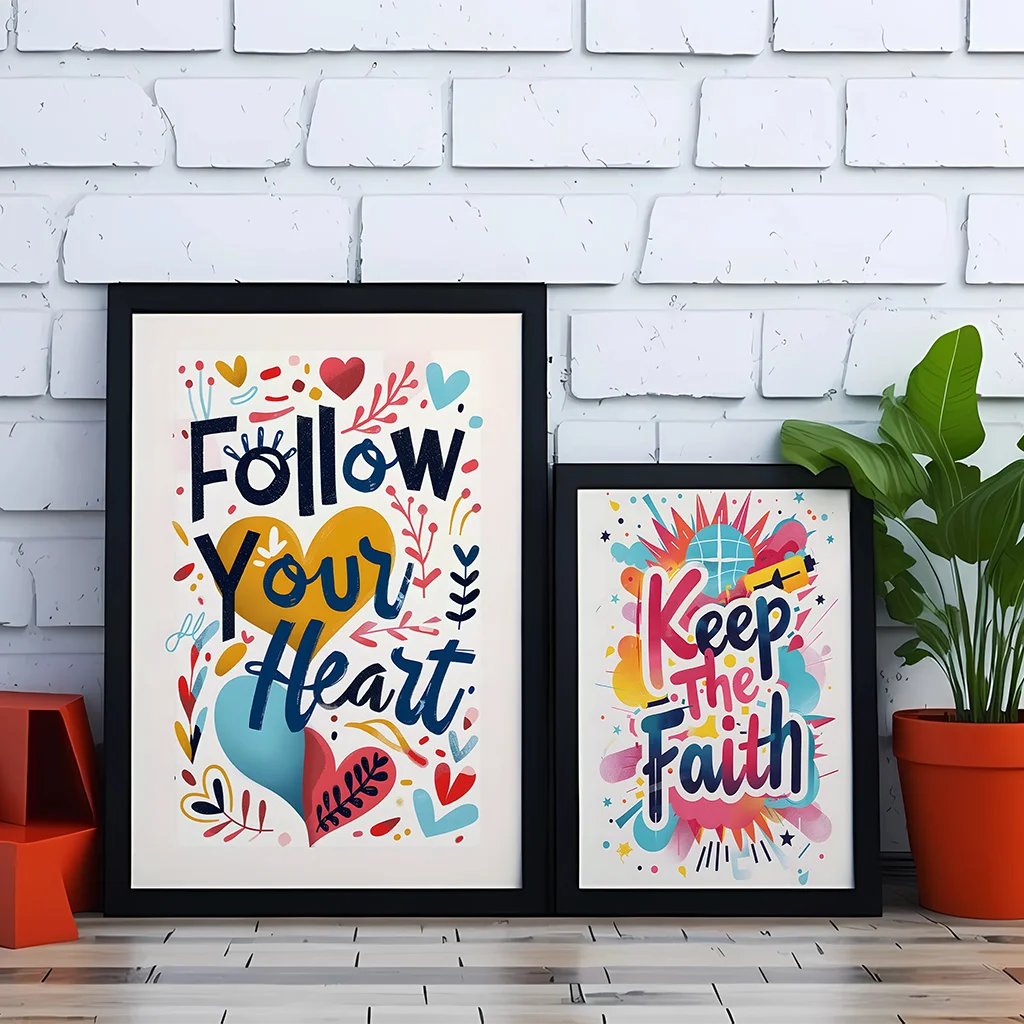 Nordic Motivational Canvas Wall Art | Colorful Inspirational Print Canvas Wall Art Peaceful Pleasures Health and Wellness