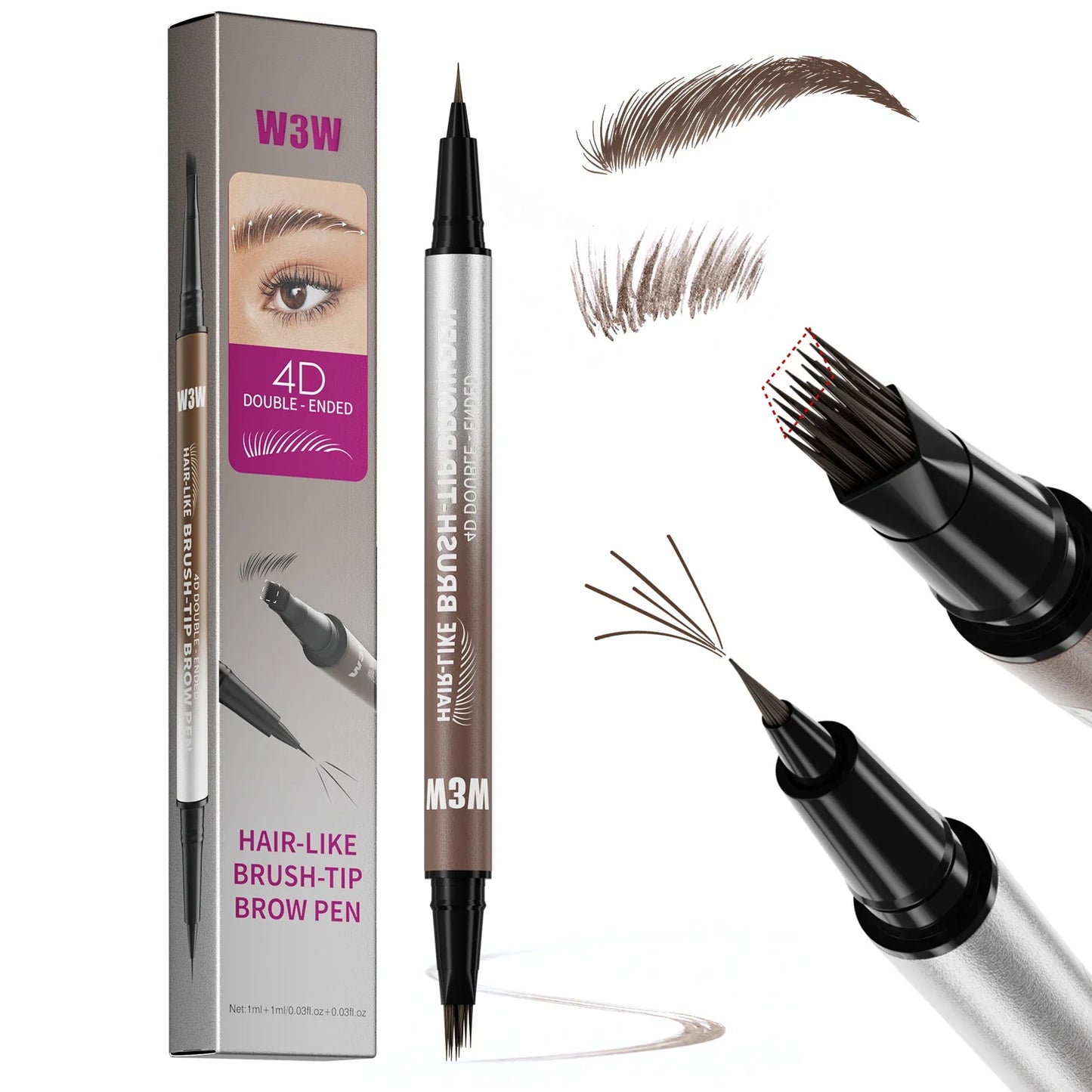 3D Waterproof Eyebrow Tint Pen – Anti-Smudge Brow Dye Cream
