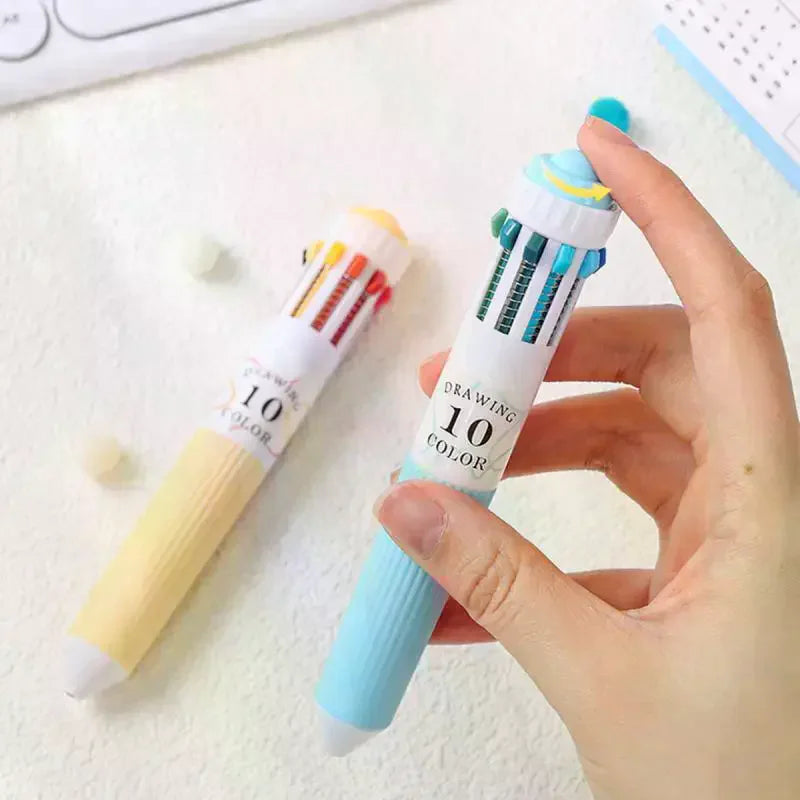 28-Color Multicolor Ballpoint Pen 0.8mm Soft Grip – Drawing & Notes