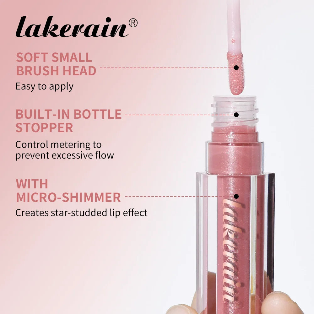 Diamonds Glitter Gloss Universal Lip Luminizer 8 Colors Lip Gloss Non-sticky Moisturizing Plumper Long Lasting Glitter Liquid Peaceful Pleasures Health and Wellness