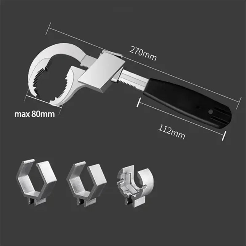 4-in-1 Adjustable Basin Wrench Set | Plumbing Sink Tool Kit