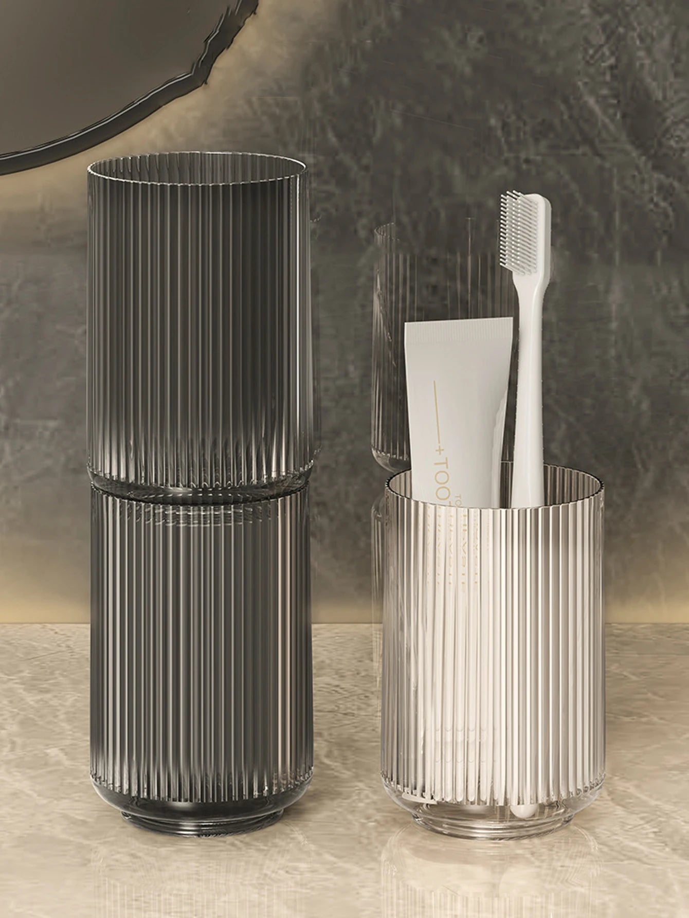 1Pcs Household Items - mouthwash Toothbrush Travel Supplies Bathroom Supplies - couple Set Brush Cup Peaceful Pleasures Health and Wellness