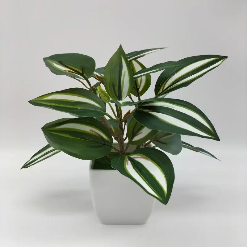 4PCS Artificial Bonsai Plants | Fake Plant Pot Home Office Decor
