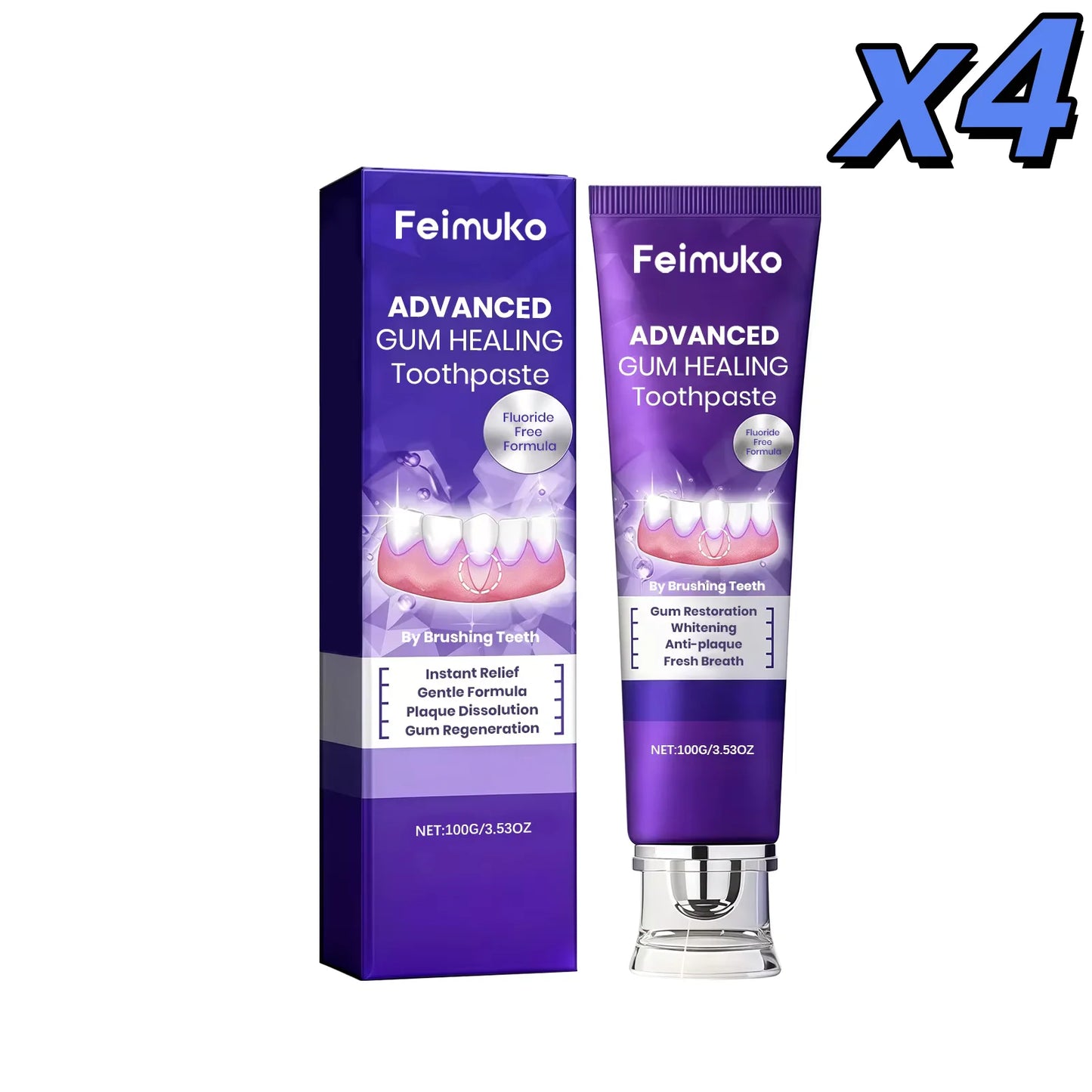 Gum Repair Toothpaste Alleviate Gum Swelling Pain Gentle Cleansing Remove Oral Odor Relieve Tooth Damage Brightening Toothpaste Peaceful Pleasures Health and Wellness 400g boxed