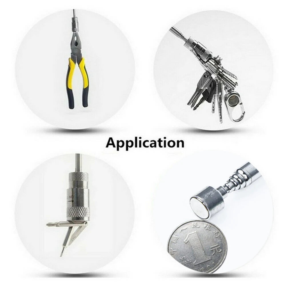 Mini Portable Telescopic Magnetic Pen Rod Pickup Tool Short Stainless