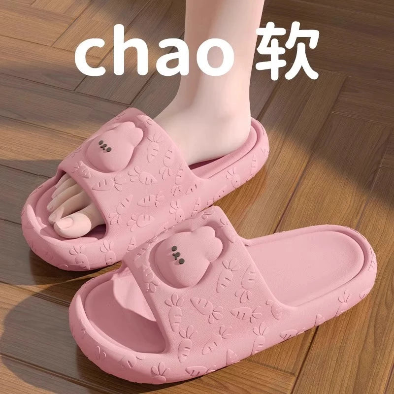 Cartoon Rabbit EVA Slippers – Non-Slip House Slides Unisex