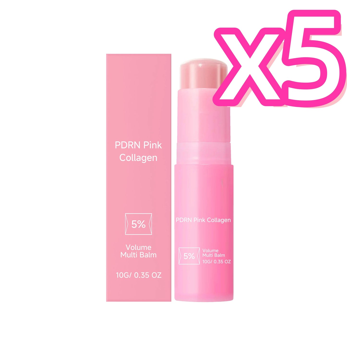 Moisturizing Wrinkle Multi Balm Collagen Multi Balm Stick Improve Skin Dull Boost Radiance Hydrating Lip Face Multi Cream Stick Peaceful Pleasures Health and Wellness 10g Boxed x 5