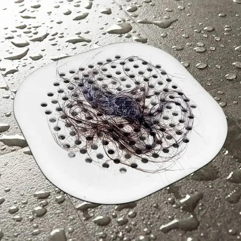 Silicone Square Shower Drain Cover & Sink Strainer 2-Pack Drain Strainer Cover Peaceful Pleasures Health and Wellness
