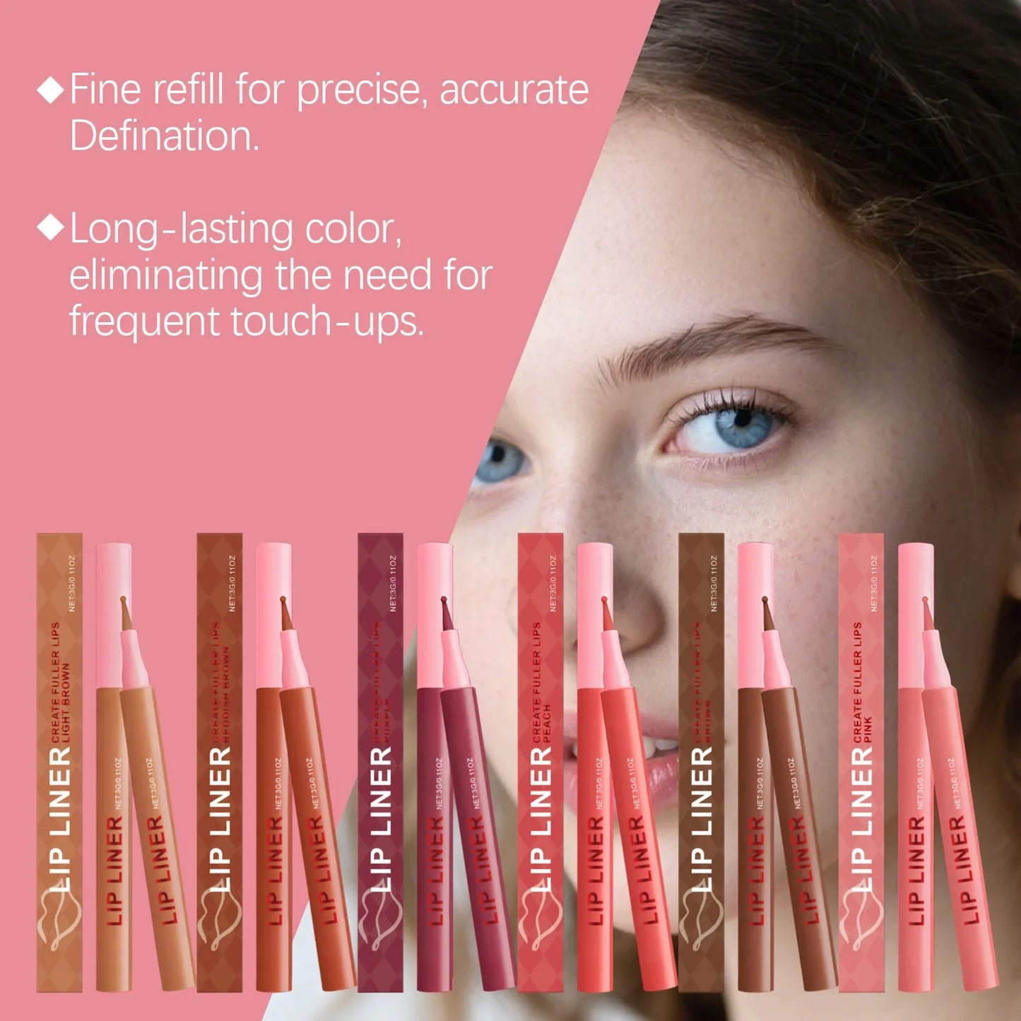 Waterproof Lip Liner Pencil – Multi-Color Moisturizing Contour