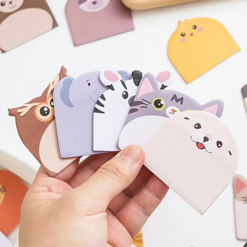 Cute Animal Shaped Sticky Notes – 240 or 960 Sheet Memo Pads