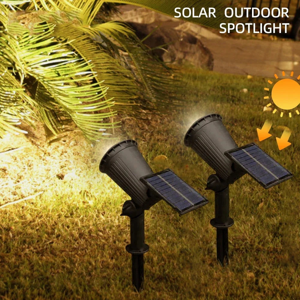 9 LED RGB Solar Spot Lights Outdoor IP65 | Garden & Yard