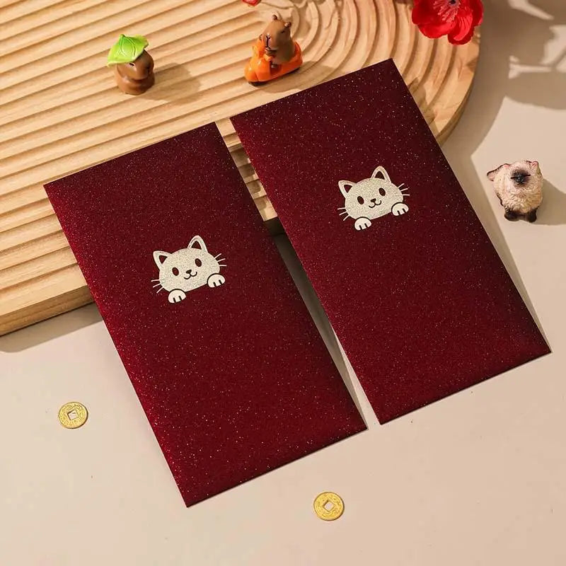 6-Pack Hot Stamping Lucky Money Red Envelopes – Birthday & Wedding