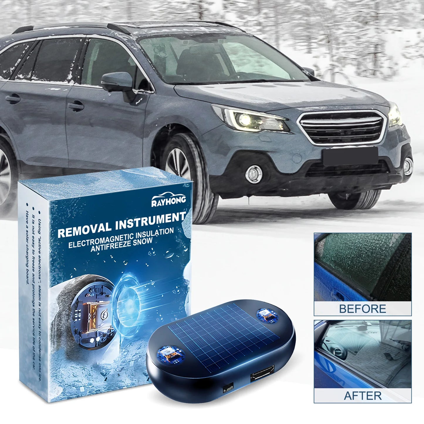 Portable Car Ice Scraper – Anti-Freeze Snow Removal Tool