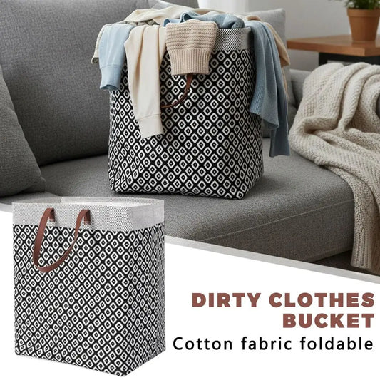 Nordic Retro Foldable Cotton Laundry Basket | Large Storage Box Foldable Storage Basket Peaceful Pleasures Health and Wellness