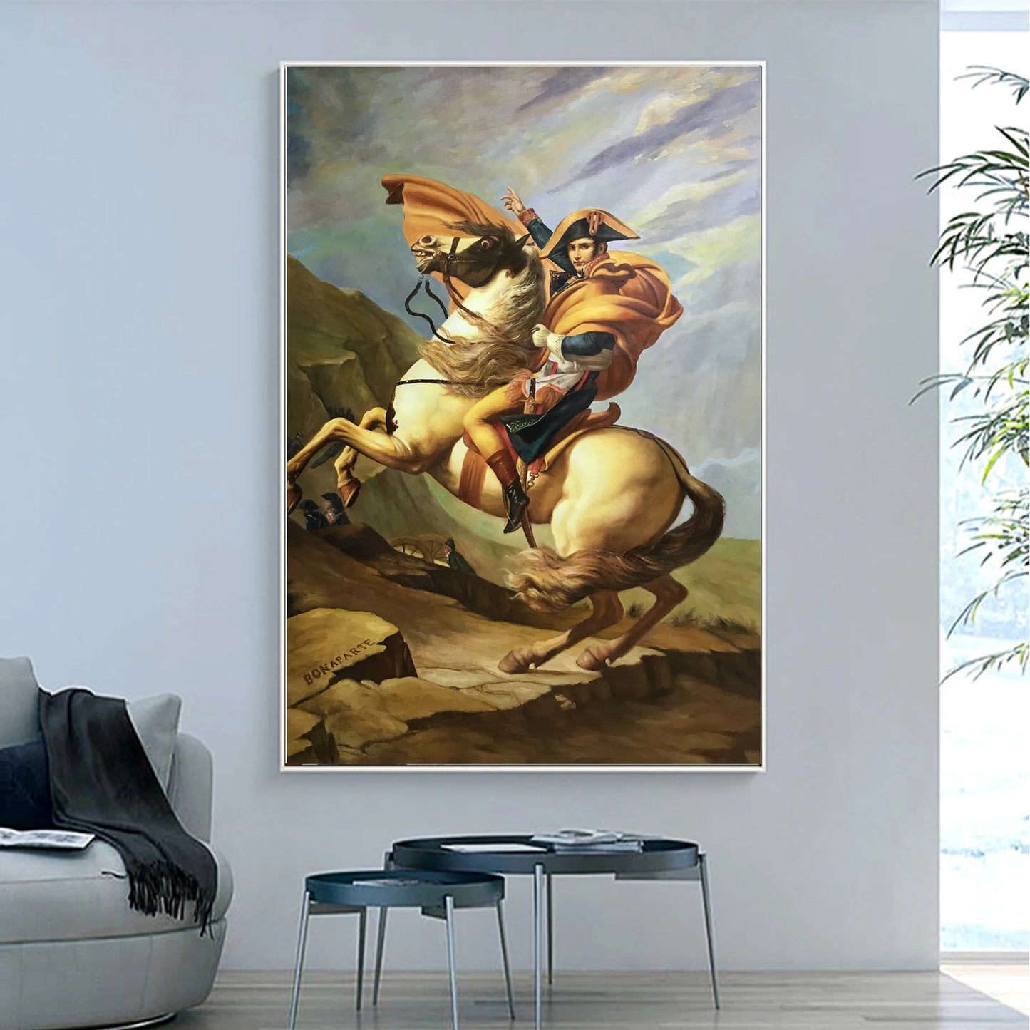 Unframed Classical Hand Painted Canvas Art, Famous Painting, Napoleon Figure Painting, Wall Paintings Peaceful Pleasures Health and Wellness