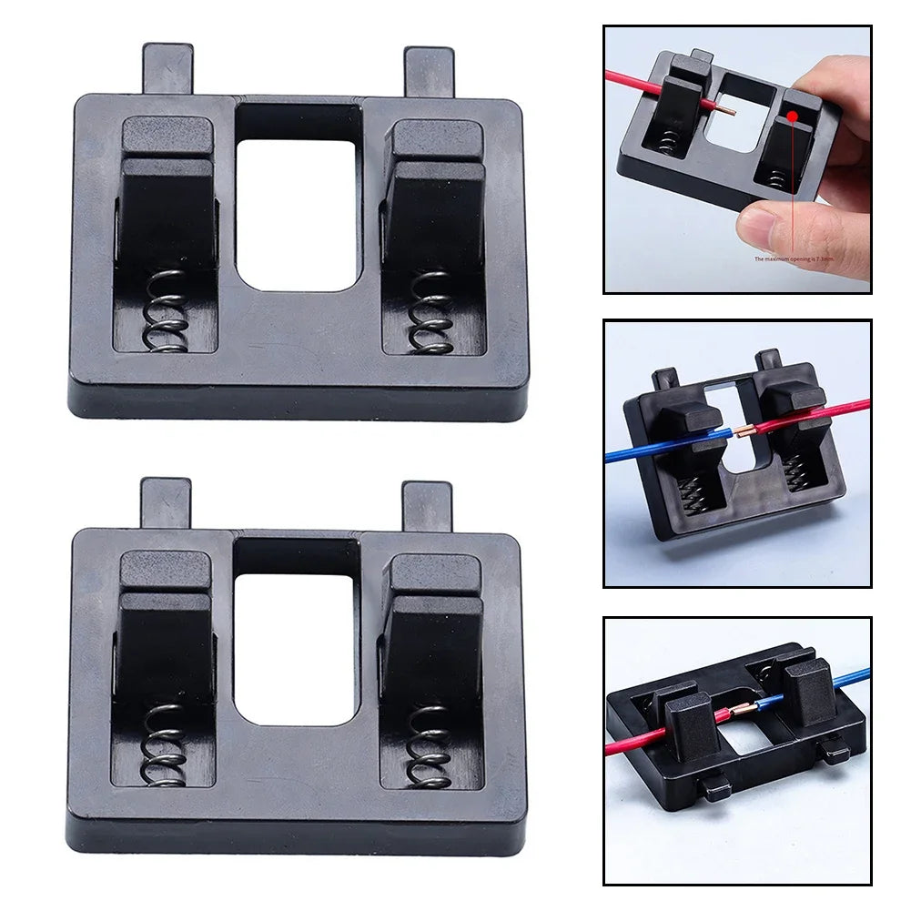 Electric Wire Welding Fixture Dual Spring Holder Home DIY Repair