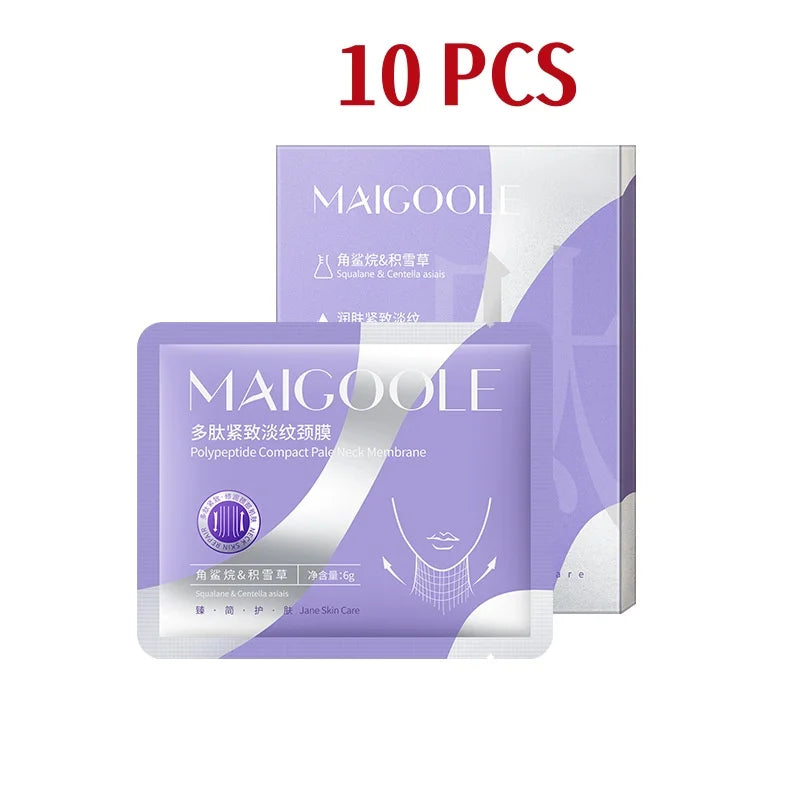 Peptide Firming Neck Mask Lifting And Firming Neck Skin Reduce Fine Lines Deeply Moisturize Makes Skin Glow Nourishing Neck Care Peaceful Pleasures Health and Wellness 2 Box - 10 tablets Neck Wrinkle Patches