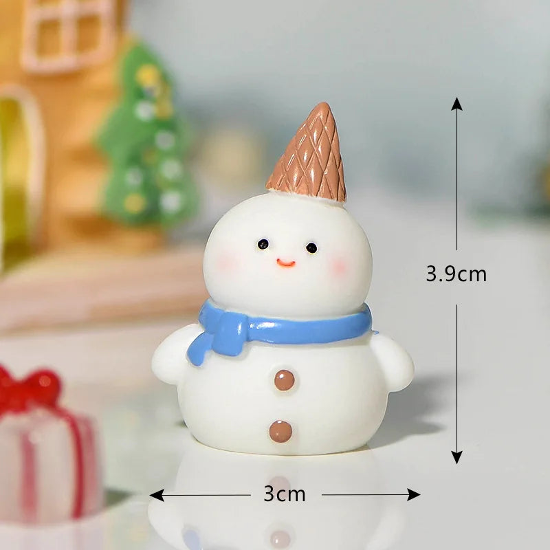 1Pcs Mini Christmas Decoration Santa Claus Snowman Moon Star Miniatures for Terrarium, Fairy Garden Figurines Home Decoration Peaceful Pleasures Health and Wellness 6