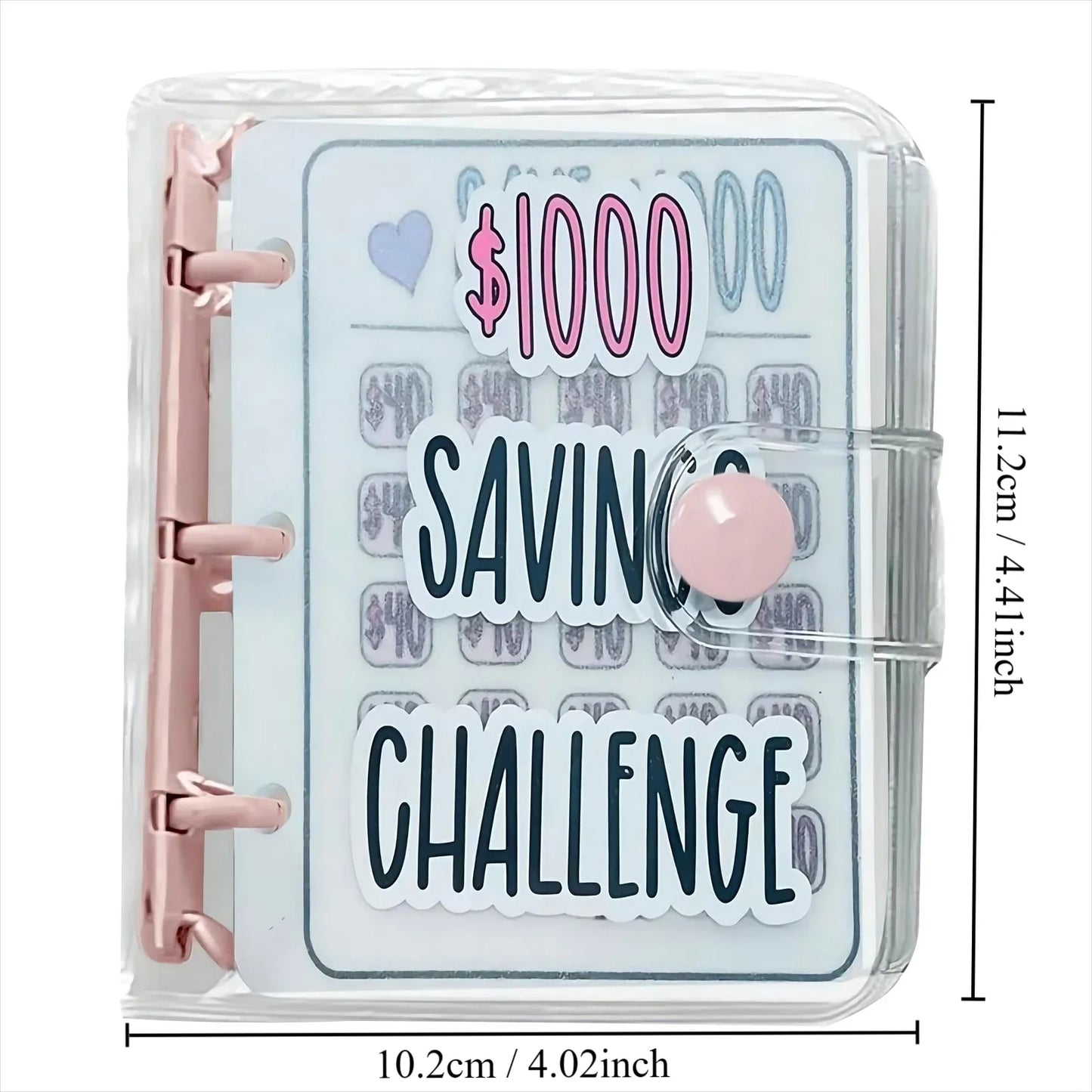 Money Savings Challenge Binder with Envelopes | Glossy PVC