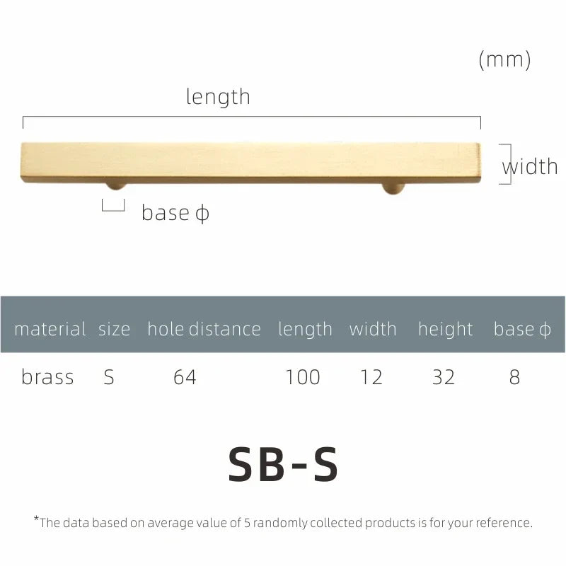 Brass Cabinet Pulls & Knobs – Modern Square Drawer Handles