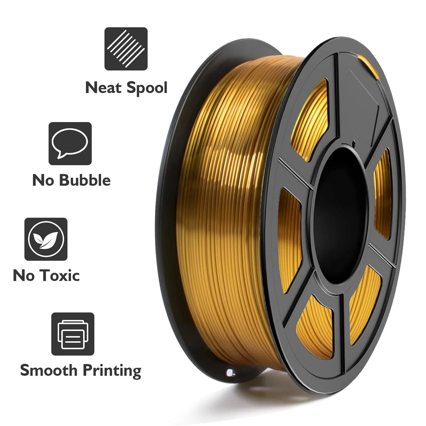 Metal-Like Shiny PLA Filament 1.75mm | 250g/500g/1kg Spool